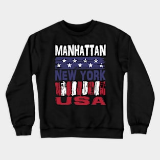 Manhattan New York USA T-Shirt Crewneck Sweatshirt